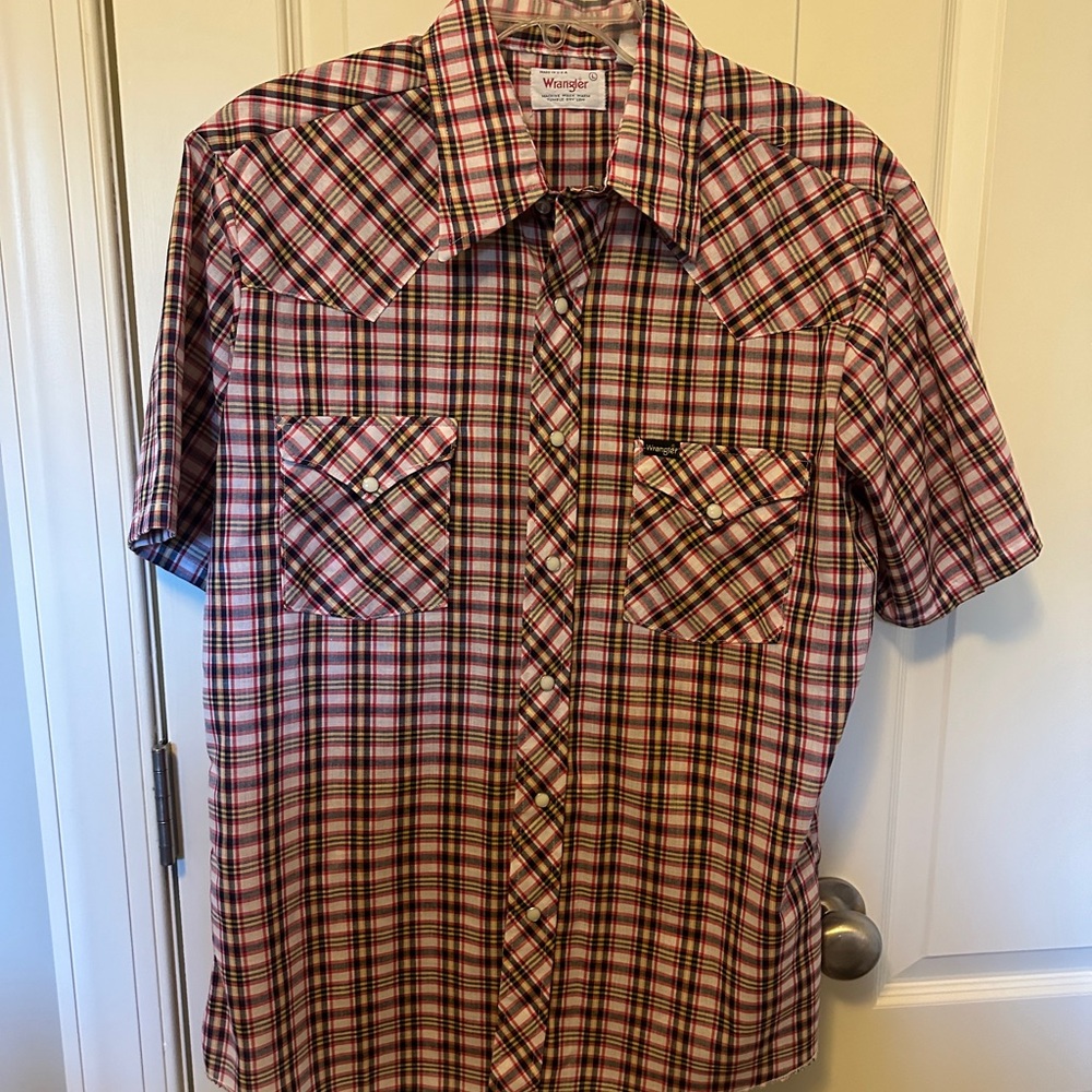 Vintage Wrangler Men's Plaid Shirt